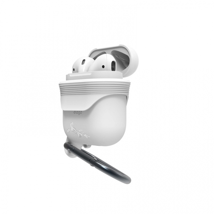 ELAGO Airpod Waterproof Hang Case White ELAGO Airpod Waterproof Hang Case White