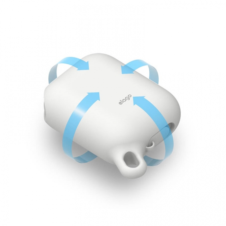 ELAGO Airpod Waterproof Hang Case White ELAGO Airpod Waterproof Hang Case White