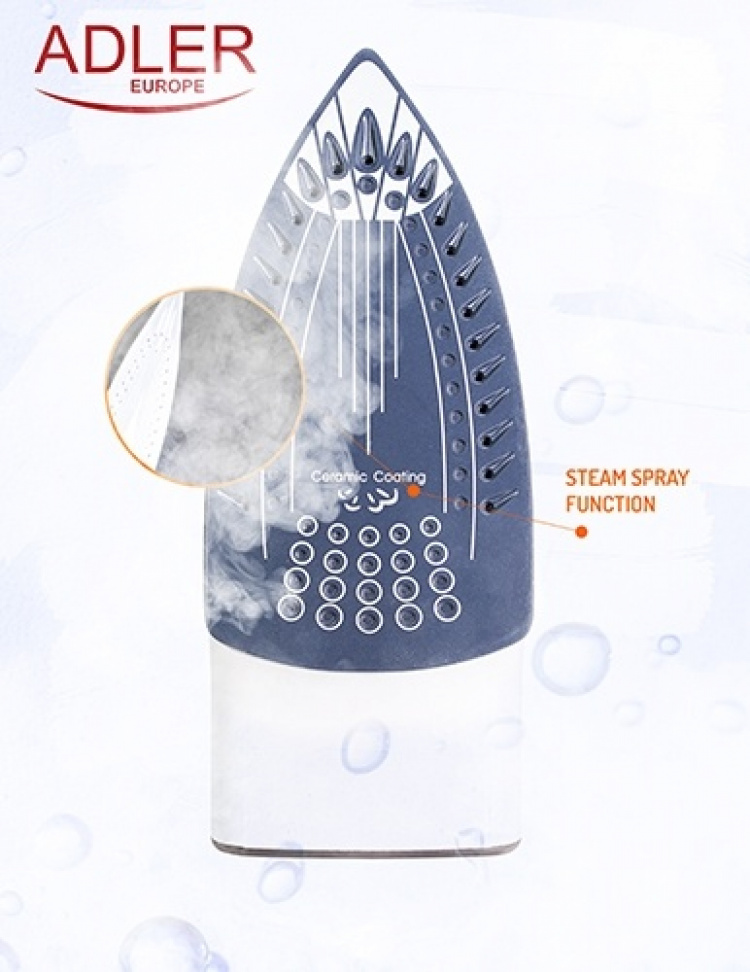 Adler AD 5030 strijkijzer met 3000W - beige/wit