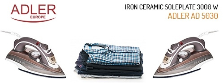 Adler AD 5030 strijkijzer met 3000W - beige/wit