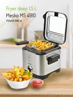 Mesko friteuse met thermostaat, 1,5 liter