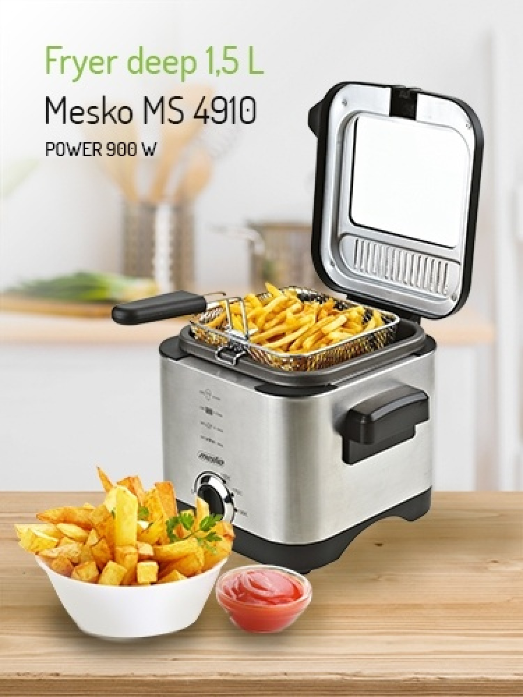 Mesko friteuse met thermostaat, 1,5 liter