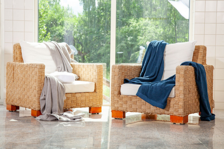 Kosta Linnewäfveri Frotté Bomull/Lin Marin 70X130 Kosta Linnewäfveri Frotté Bomull/Lin Marin 70X130