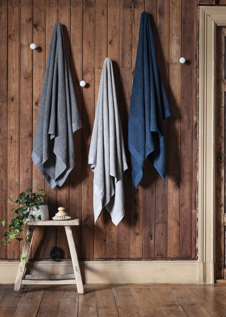 Kosta Linnewäfveri Frotté Bomull/Lin Mörkgrå 70X130