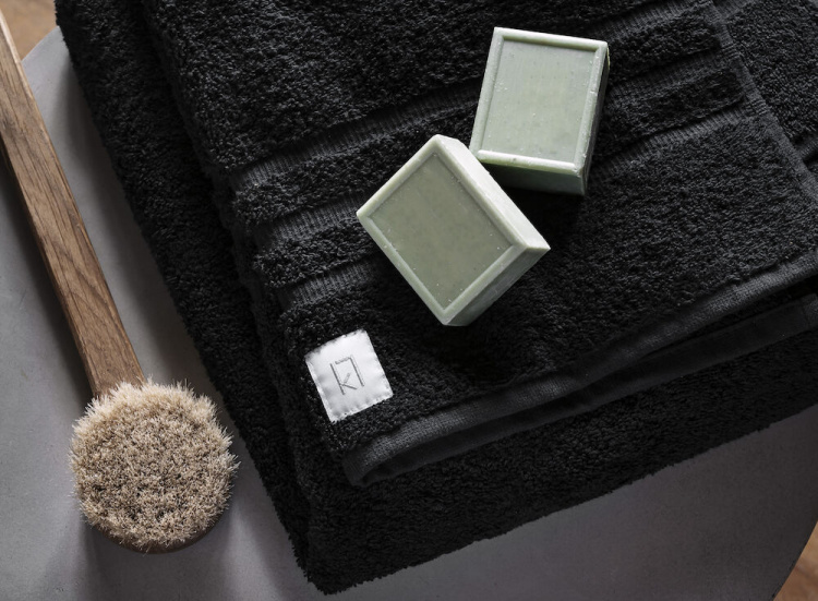 Kosta Linnewäfveri Frotte Svart 50X70 Kosta Linnewäfveri Frotte Svart 50X70