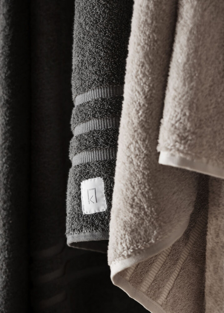 Kosta Linnewäfveri Frotte Mörkgrå 65X135 Kosta Linnewäfveri Frotte Mörkgrå 65X135