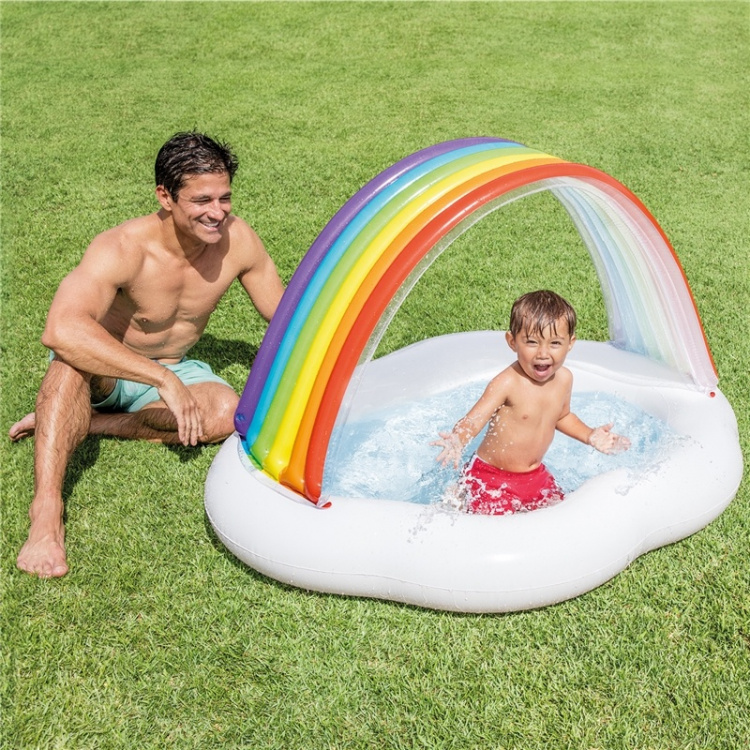 Intex Regenboogwolk babyzwembad