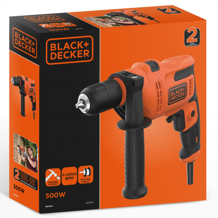 Black & Decker Slagborrmaskin 500W Black & Decker Slagborrmaskin 500W