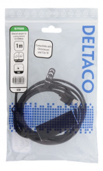 DELTACO Ethernet-adapter for ChromeCast, USB, RJ45, black