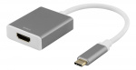 DELTACO USB-C - HDMI, 4096x2160 60Hz, 0.2m, space gray DELTACO USB-C - HDMI, 4096x2160 60Hz, 0.2m, space gray