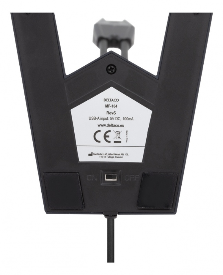 DELTACO USB Desktop Microphone, frequency range, 100Hz - 1kHz, sensiti DELTACO USB Desktop Microphone, frequency range, 100Hz - 1kHz, sensiti