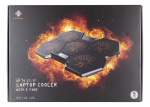 DELTACO GAMING Laptop cooler, 1000-1300 RPM, 5x140mm fans, 2xUSB-A