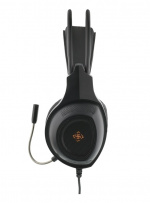 DELTACO GAMING Stereo headset, 2 x 3.5 mm, LED, 2 m cable, black