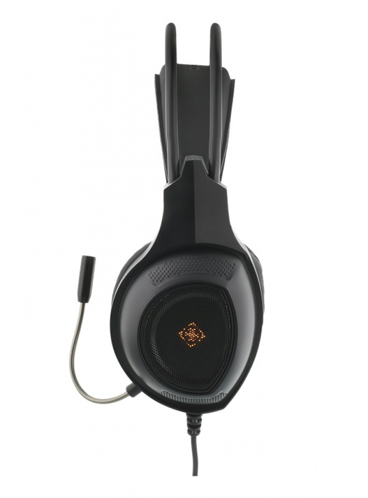 DELTACO GAMING Stereo headset, 2 x 3.5 mm, LED, 2 m cable, black