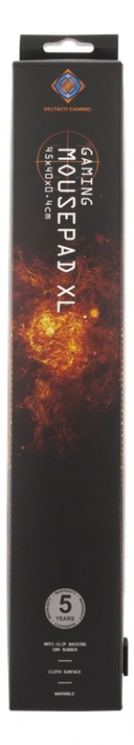 DELTACO GAMING Mousepad XL, 45x40cm, fabric coated, black