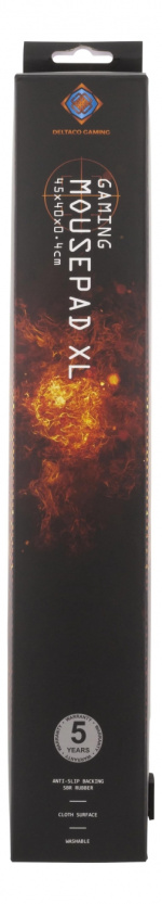 DELTACO GAMING Mousepad XL, 45x40cm, fabric coated, black
