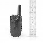 Nedis Walkie talkie Set | 2 Handsets | 8000 m | Aantal frequentiekanalen: 8 | PTT / VOX | 150 min | Koptelefoonoutput | Zwart