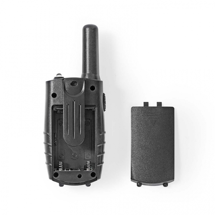 Nedis Walkie talkie Set | 2 Handsets | 8000 m | Aantal frequentiekanalen: 8 | PTT / VOX | 150 min | Koptelefoonoutput | Zwart