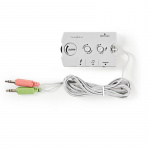 Nedis Audioswitch | Ingangen audio / video / data: 2x 3.5 mm Male | Uitgangen audio / video / data: 2.5 mm Female / 3x 3.5 mm Female | Bedieningsmogelijkheden: Handmatig | Aantal knoppen: 3