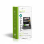 Nedis Batterijtester | 9V - AA - AAA - Button Cell - C - D | Zwart Nedis Batterijtester | 9V - AA - AAA - Button Cell - C - D | Zwart