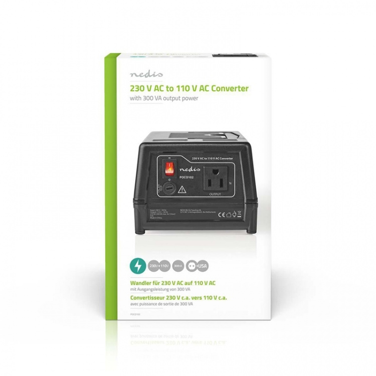 Nedis Power Converter | Netvoeding | 230 V AC 50 Hz | 270 W | Randaarde stekker | Zwart
