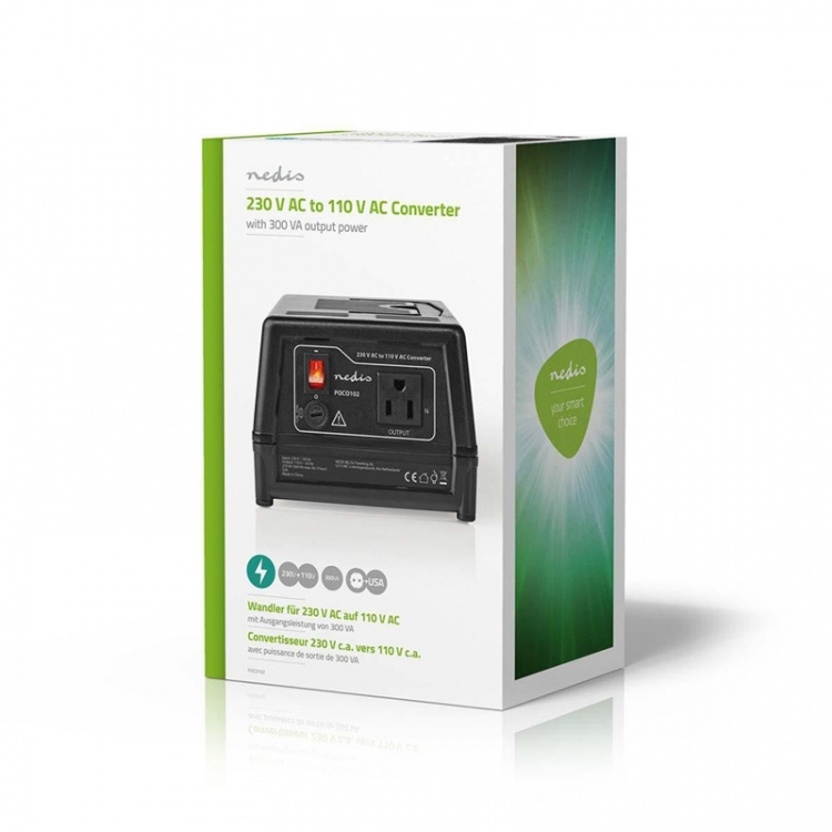 Nedis Power Converter | Netvoeding | 230 V AC 50 Hz | 270 W | Randaarde stekker | Zwart