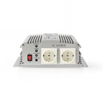 Inverter Gemodificeerde Sinusgolf | Ingangsvoltage: 24 V DC | Apparaat stroomoutput: 2 | 230 V AC 50 Hz | 1000 W | Piekvermogen: 2400 W | Type stopcontact: F (CEE 7/3) | Accuklemmen | Zilver