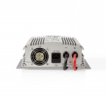 Inverter Gemodificeerde Sinusgolf | Ingangsvoltage: 24 V DC | Apparaat stroomoutput: 2 | 230 V AC 50 Hz | 1000 W | Piekvermogen: 2400 W | Type stopcontact: F (CEE 7/3) | Accuklemmen | Zilver