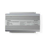 Inverter Gemodificeerde Sinusgolf | Ingangsvoltage: 24 V DC | Apparaat stroomoutput: 2 | 230 V AC 50 Hz | 1000 W | Piekvermogen: 2400 W | Type stopcontact: F (CEE 7/3) | Accuklemmen | Zilver