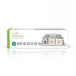 Inverter Gemodificeerde Sinusgolf | Ingangsvoltage: 24 V DC | Apparaat stroomoutput: 2 | 230 V AC 50 Hz | 1000 W | Piekvermogen: 2400 W | Type stopcontact: F (CEE 7/3) | Accuklemmen | Zilver