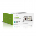 Nedis Inverter Gemodificeerde Sinusgolf | Ingangsvoltage: 24 V DC | Apparaat stroomoutput: Type F (CEE 7/3) | 230 V AC 50 Hz | 600 W | Piekvermogen: 1500 W | Accuklemmen | Zilver