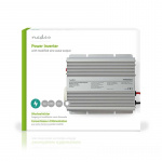 Nedis Inverter Gemodificeerde Sinusgolf | Ingangsvoltage: 24 V DC | Apparaat stroomoutput: Type F (CEE 7/3) | 230 V AC 50 Hz | 600 W | Piekvermogen: 1500 W | Accuklemmen | Zilver