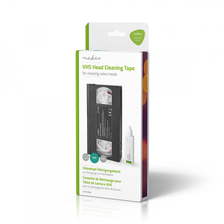 Nedis VHS-Reinigingscassette | 20 ml | VHS-Koppen | Zwart Nedis VHS-Reinigingscassette | 20 ml | VHS-Koppen | Zwart