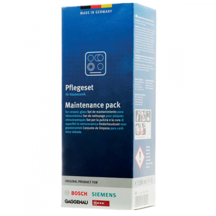 bosch Onderhoudsset voor glaskeramische kookplaten bosch Onderhoudsset voor glaskeramische kookplaten