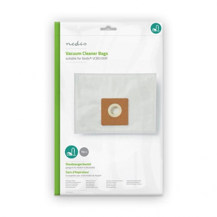 Nedis Stofzuigerzak | 10 Stuks | Synthetisch | Meest verkocht voor: Nedis VCBG100xx | Wit