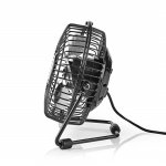 Nedis Tafelventilator | USB Gevoed | Diameter: 100 mm | 3 W | 1-Snelheid | Zwart