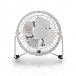 Nedis Tafelventilator | USB Gevoed | Diameter: 100 mm | 3 W | 1-Snelheid | Wit