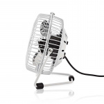 Nedis Tafelventilator | USB Gevoed | Diameter: 100 mm | 3 W | 1-Snelheid | Wit