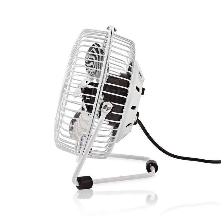 Nedis Tafelventilator | USB Gevoed | Diameter: 100 mm | 3 W | 1-Snelheid | Wit