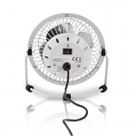 Nedis Tafelventilator | USB Gevoed | Diameter: 100 mm | 3 W | 1-Snelheid | Wit