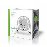 Nedis Tafelventilator | USB Gevoed | Diameter: 100 mm | 3 W | 1-Snelheid | Wit