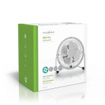 Nedis Tafelventilator | USB Gevoed | Diameter: 100 mm | 3 W | 1-Snelheid | Wit