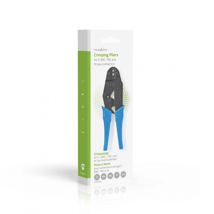 Nedis Krimptang | BNC / F / RG58 / RG59 | Tang | Metaal / PVC | Blauw / Zwart