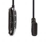 Nedis SCART-Switchbox | SCART Male | 3x SCART Female | Vernikkeld | Maximale resolutie: 1024x576 | 0.50 m | Rond | PVC | Zwart | Envelop