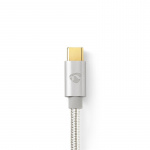Nedis USB-Kabel | USB 2.0 | USB-C™ Male | USB Micro-B Male | 10 W | 480 Mbps | Verguld | 2.00 m | Rond | Gevlochten / Nylon | Aluminium | Cover Window Box