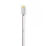 Nedis USB-Kabel | USB 2.0 | USB-C™ Male | USB Micro-B Male | 10 W | 480 Mbps | Verguld | 3.00 m | Rond | Gevlochten / Nylon | Aluminium | Cover Window Box