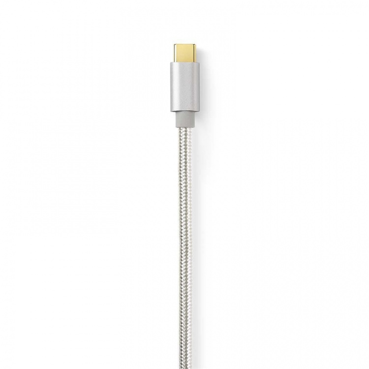 Nedis USB-Kabel | USB 2.0 | USB-C™ Male | USB Micro-B Male | 10 W | 480 Mbps | Verguld | 3.00 m | Rond | Gevlochten / Nylon | Aluminium | Cover Window Box
