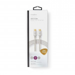 Nedis USB-Kabel | USB 3.2 Gen 1 | USB-C™ Male | USB-C™ Male | 60 W | 4K@60Hz | 5 Gbps | Verguld | 2.00 m | Rond | Gevlochten / Nylon | Aluminium | Cover Window Box