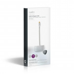 Nedis USB Multi-Port Adapter | 3-in-1 | USB 3.2 Gen 1 | USB-C™ Male | USB-A Female / USB-C™ Female / VGA Female 15p | 5 Gbps | 0.20 m | Rond | Verguld | Gevlochten / Nylon | Zilver | Cover Window Box