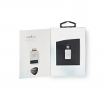 Nedis USB-C™ Adapter | USB 3.2 Gen 1 | USB-C™ Male | USB-A Female | 5 Gbps | Rond | Vernikkeld | Zilver | Cover Window Box